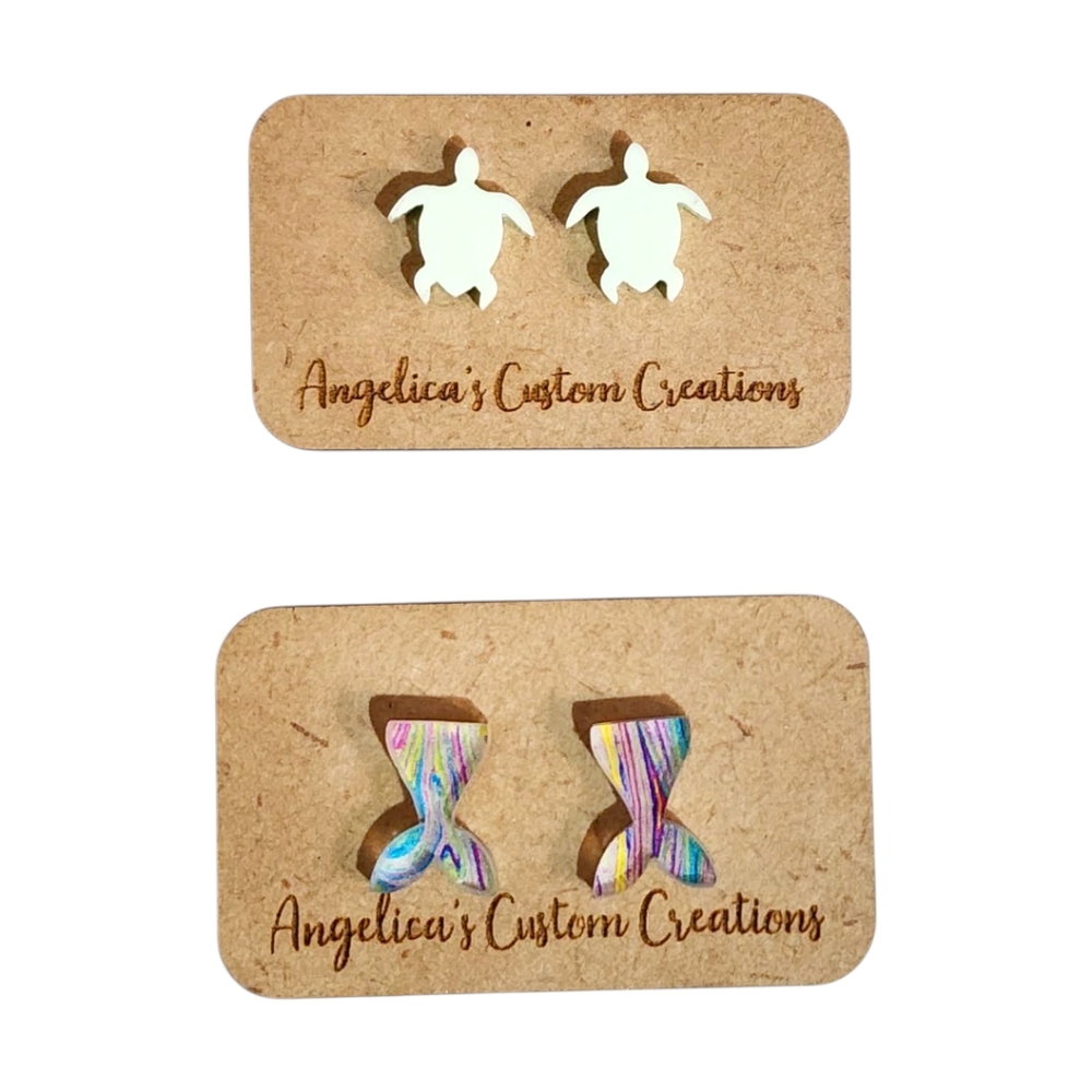 Ocean Whimsy Acrylic Studs Duo